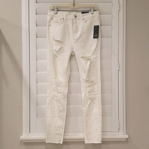 wild fable | High-Rise Skinny White Ripped Jeans | Size 8